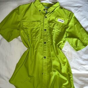 Magellan Outdoors Lime Green Button Down Shirt